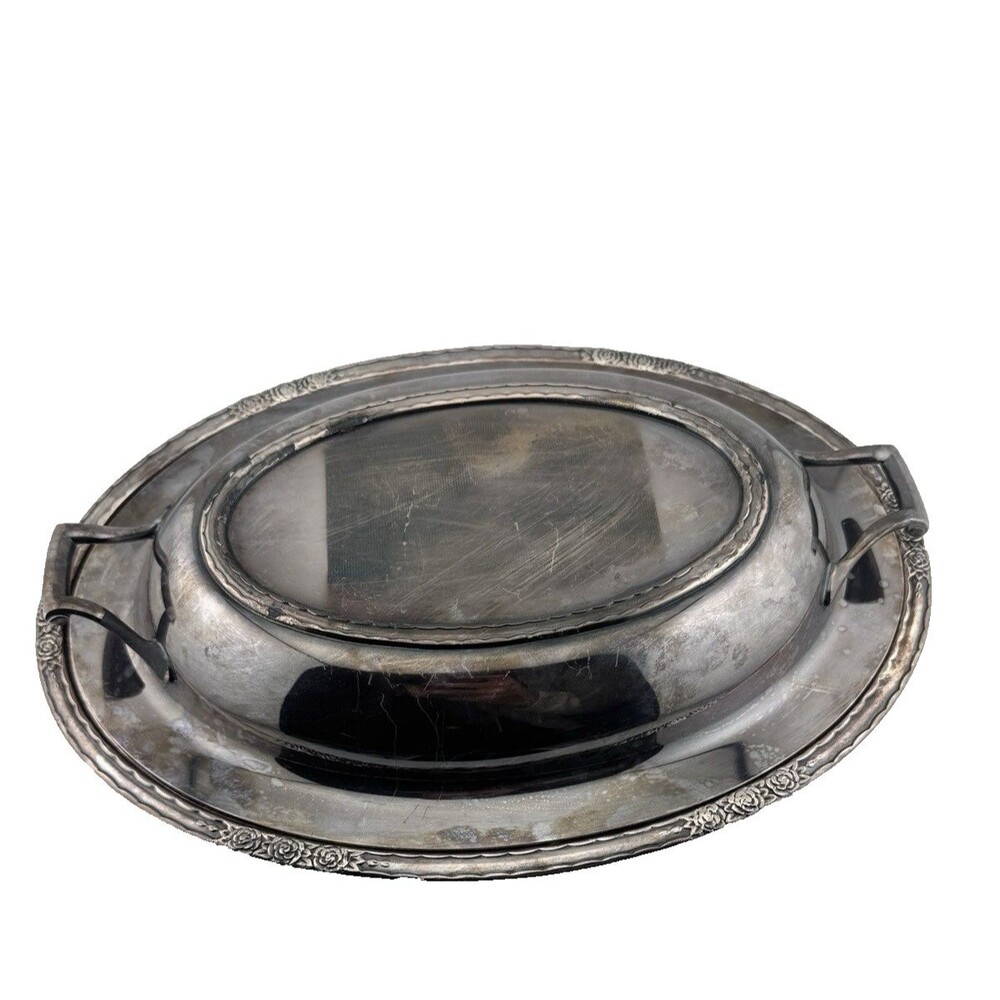 Vintage International Silver IS Camille 6012 Silverplate Oval Covered Casserole